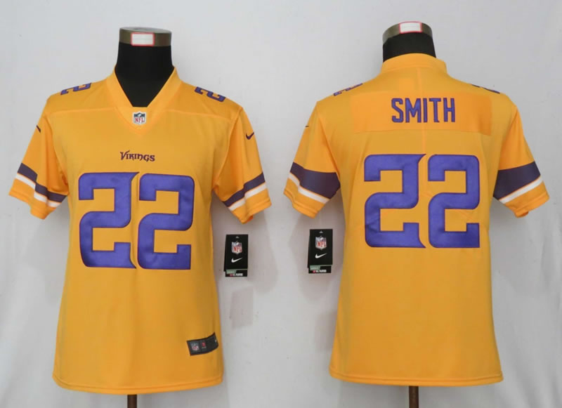 Women Nike Minnesota Vikings 22 Smith Vapor Untouchable Nike Gold Inverted Limited Jersey,We sell and wholesale Women Nike Minnesota Vikings 22 Smith Vapor Untouchable Nike Gold Inverted Limited Jersey on line form chian!